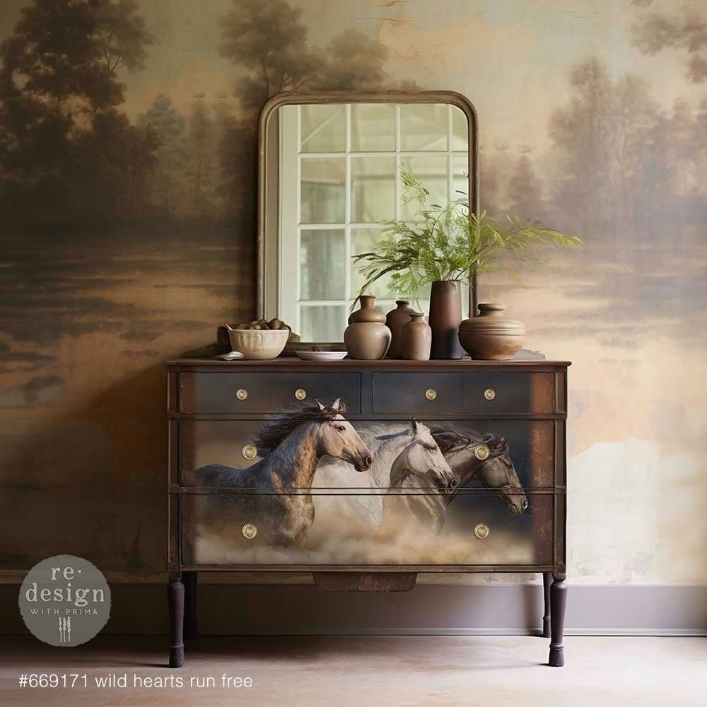 DECOPUPAGEPAPPER - A1 Decoupage Fiber Paper - Wild Hearts Run Free