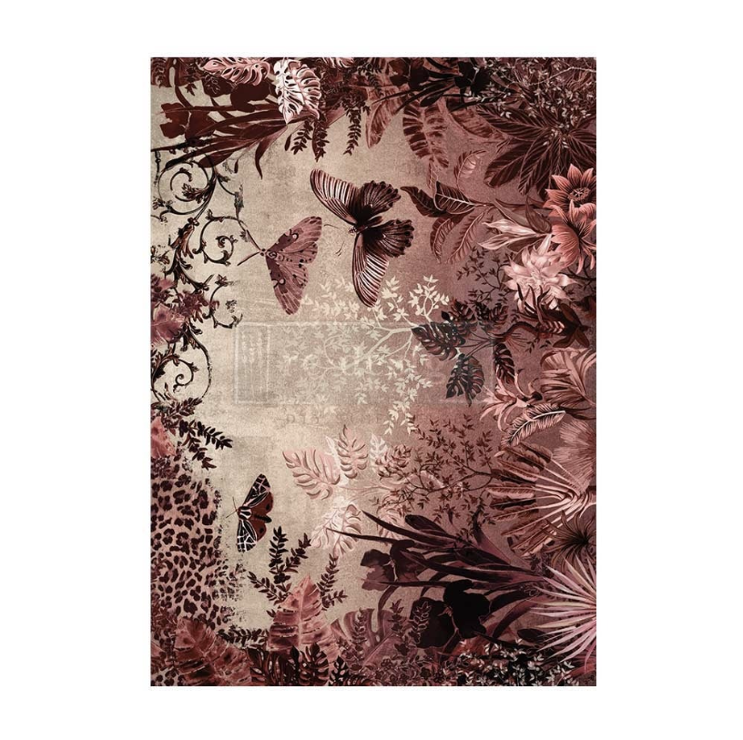 DECOPUPAGEPAPPER - A1 Decoupage Fiber Paper - Sepia Rainforest