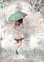Re Design - A1 Decoupage Fiber Paper - Rainy Afternoon 59x84cm
