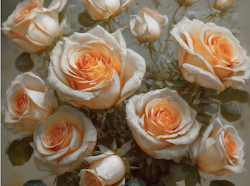 MINT - A1 Decoupagepapper (ca 59x84cm) - ROSES ON HIGH