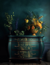Re Design Décor Transfers® - Kacha - Foliage Finesse (gold) ca 46x61 cm