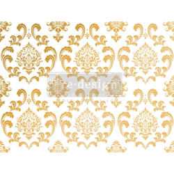 Re Design Décor Transfers® - Kasha - House of Damask (gold) ca 46x61 cm