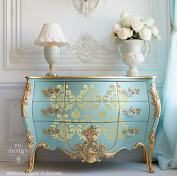 Re Design Décor Transfers® - Kasha - House of Damask (gold) ca 46x61 cm