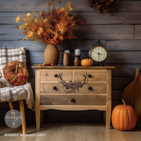 ReDesign Décor Stencils® - Schablon​​​​​​​ ca 23x30cm - WILDWOOD CABIN