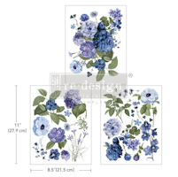 Re Design Décor Transfers® - Blue Gardens- A4 (3-pack)
