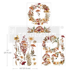 Re Design Décor Transfers® - Dried Wildflowers - A4 (3-pack)