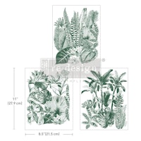 Re Design Décor Transfers® - Green Foliage - A4 (3-pack)