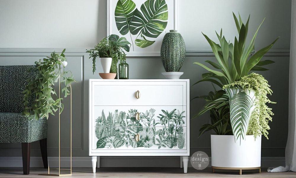 TRANSFERMOTIV - Re Design Décor Transfers - Green Foliage - A4 (3-pack)