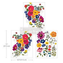 Re Design Décor Transfers® - Floral Kiss - A4 (3-pack)