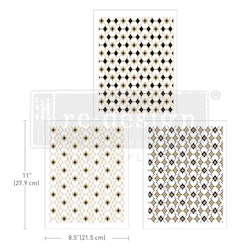 Re Design Décor Transfers®- Moroccan Diamonds - A4 (3-pack)