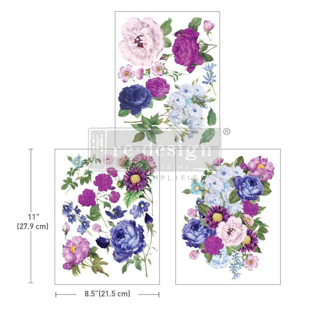 TRANSFERMOTIV - Re Design Décor Transfer - Opulent Florals (3-pack)