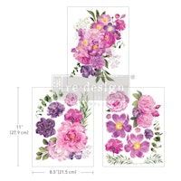 Re Design Décor Transfers®- Purple Blossom - A4 (3-pack)