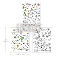 Re Design Décor Transfers®- Tiny Flowers - A4 (3-pack)