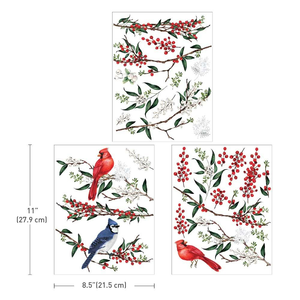 TRANSFERMOTIV - Re Design Décor Transfer - Winterberry (3-pack)