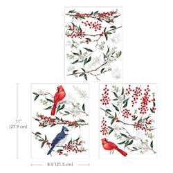 Re Design Décor Transfers®- Winterberry - A4 (3-pack)