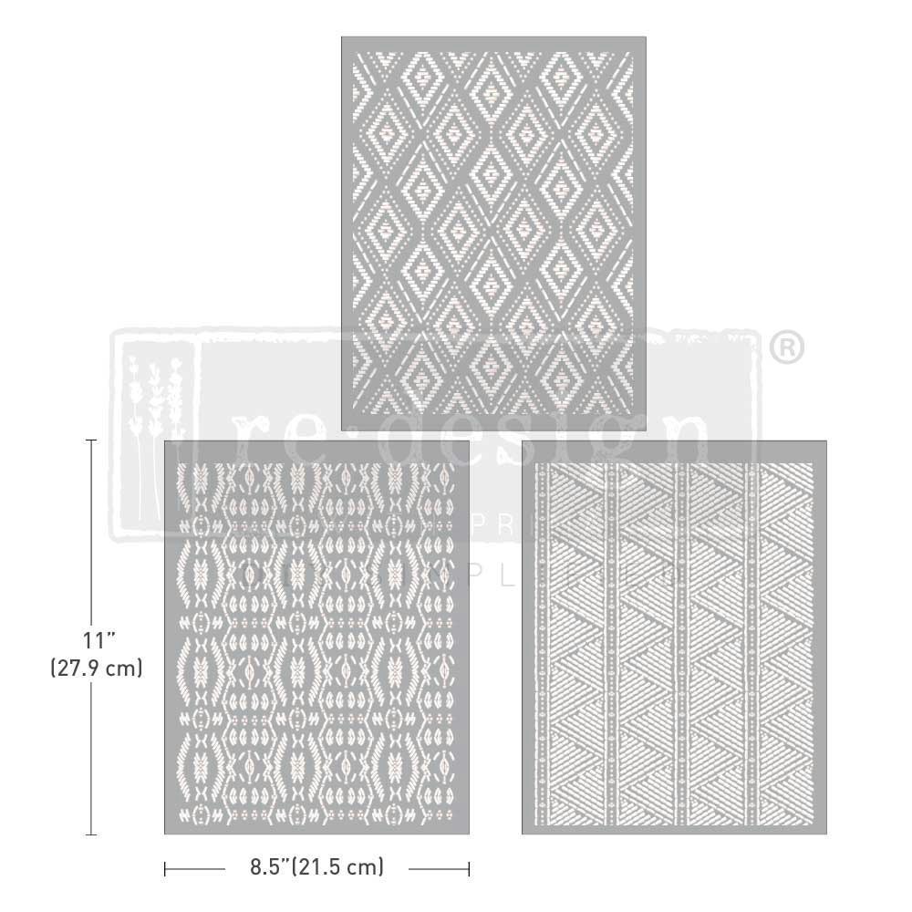 TRANSFERMOTIV - Re Design Décor Transfer - Woven with Love (3-pack)