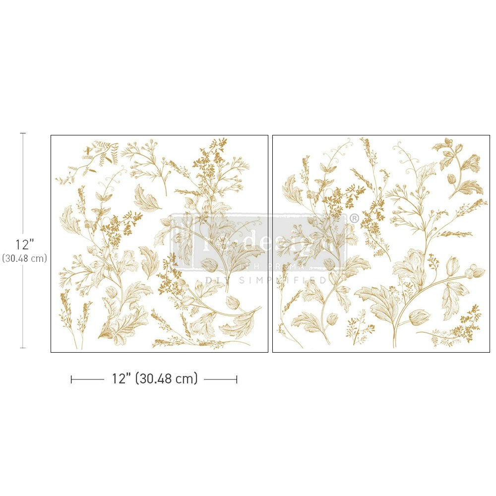 TRANSFERMOTIV - Re Design Décor MAXI Transfer- Dainty Blooms - (2-pack)