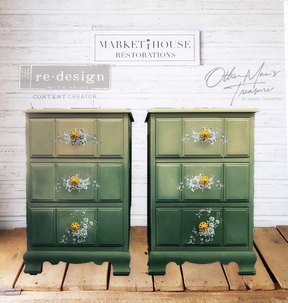 TRANSFERMOTIV - Re Design Décor MAXI Transfer - Minty Roses