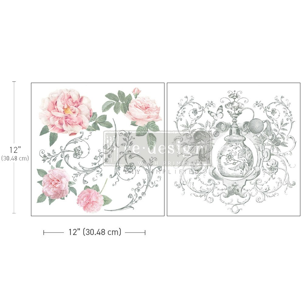 TRANSFERMOTIV - Re Design Décor MAXI Transfer - Odeur de Rose