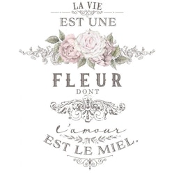 Re Design Décor Transfers® - L'Amour est le Miel ca 66x89cm