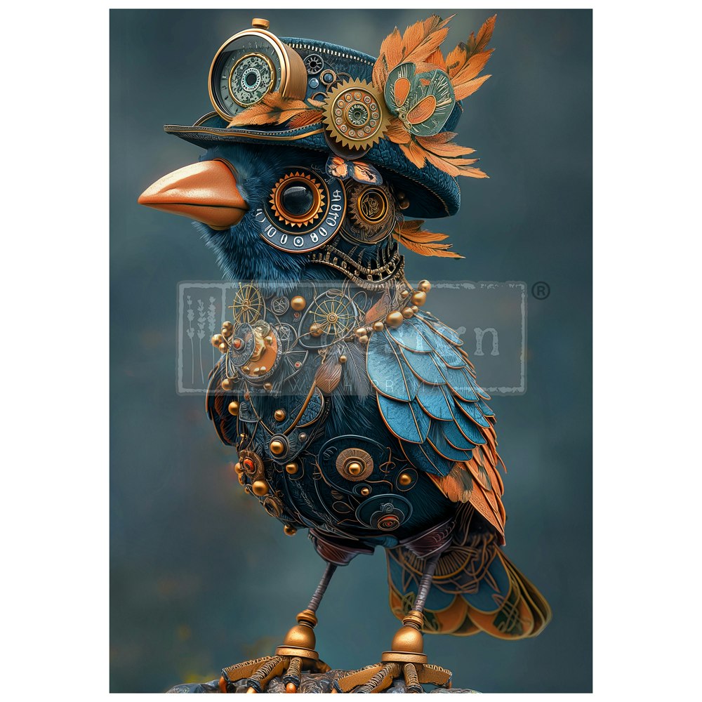 DECOUPAGEPAPPER - Re Design - A1 Decoupage Fiber Paper - Azure Aviator