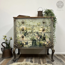 Re Design - A1 Decoupage Fiber Paper - Froggy Meadow Greens 59x84cm