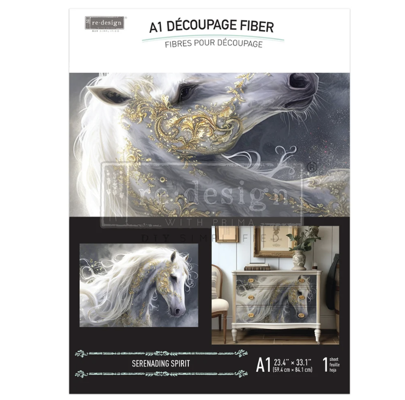 DECOUPAGEPAPPER - Re Design - A1 Decoupage Fiber Paper - Serenading Spirit