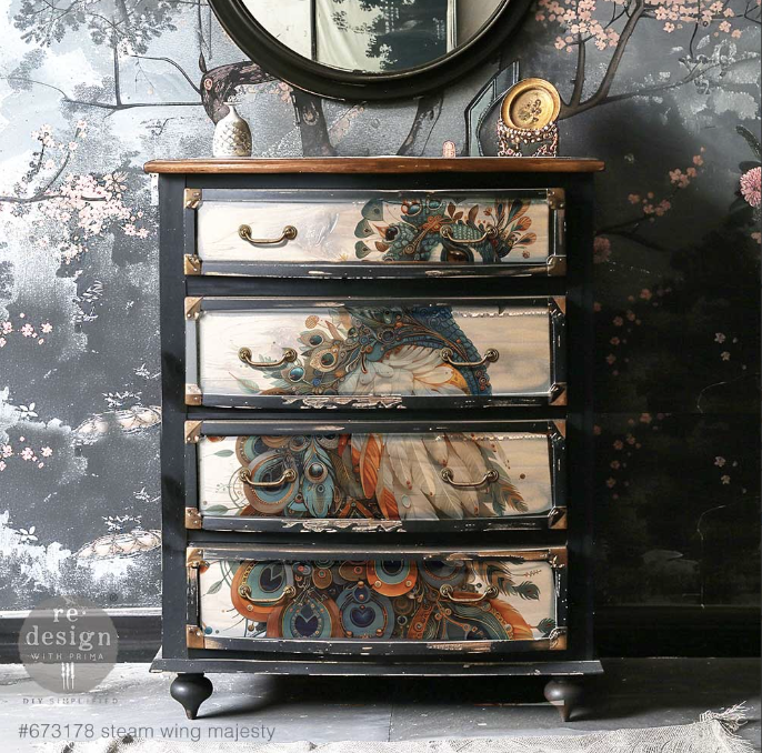 DECOUPAGEPAPPER - Re Design - A1 Decoupage Fiber Paper - Steamwing Majesty