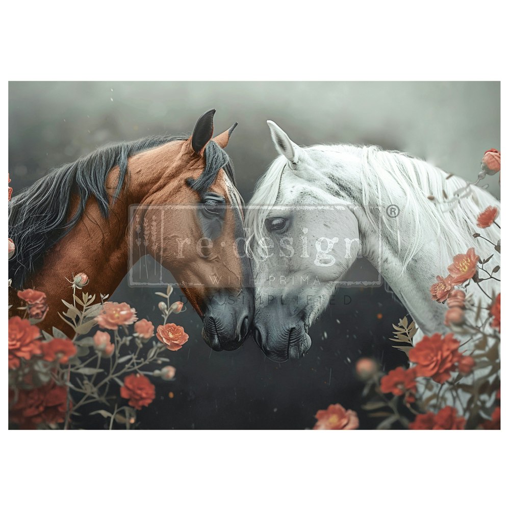 DECOUPAGEPAPPER - Re Design - A1 Decoupage Fiber Paper - Wild Hearts