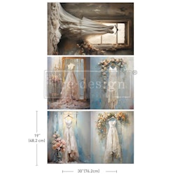 Re Design Tissue Paper PACK - Whispers of White 3st Ark á 48x76cm