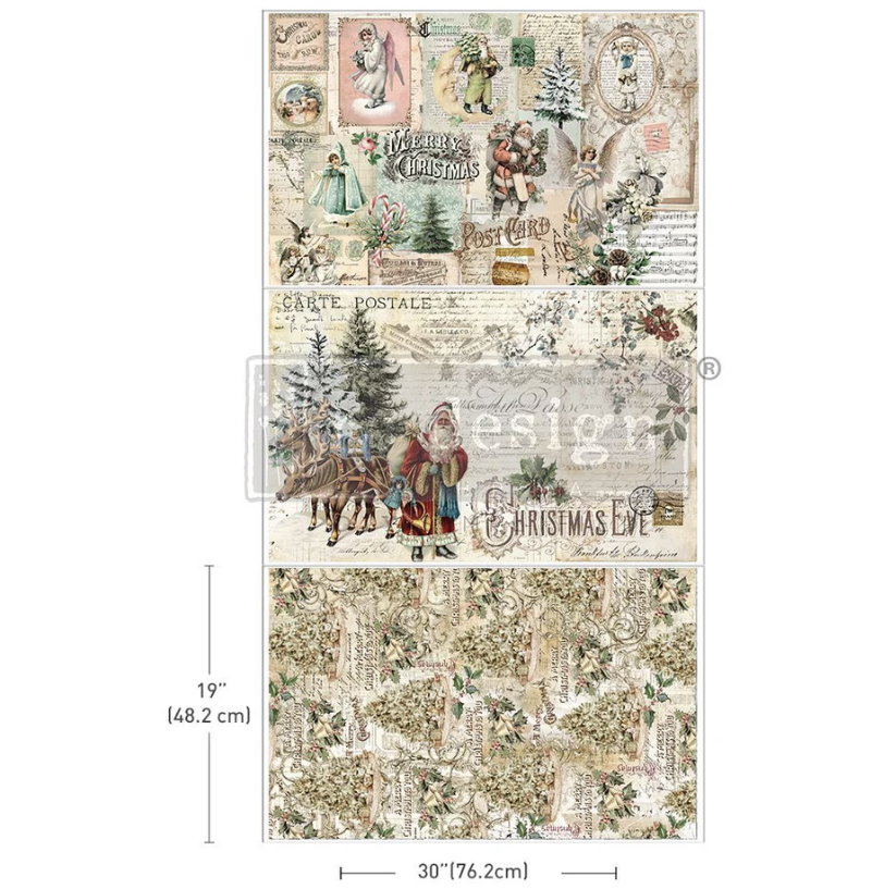 DECOUPAGEPAPPER - Re Design Tissue Paper PACK - Holly Jolly Hideaway