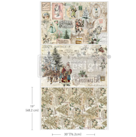 Re Design Tissue Paper PACK - Holly Jolly Hideaway 3st Ark á 48x76cm