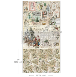 Re Design Tissue Paper PACK - Holly Jolly Hideaway 3st Ark á 48x76cm