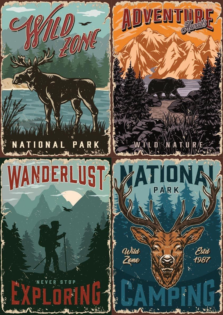 DECOUPAGEPAPPER - Dixie Belle - A3 Rice Papers - National Park