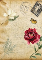 Belles and Whistles Rice Papers - Old Post Card - A3 ca 28x42cm