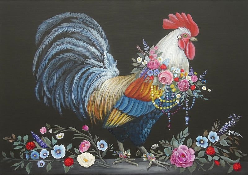 DECOUPAGEPAPPER - Dixie Belle - A2 Rice Papers - Royal Rooster