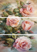 Belles and Whistles Rice Papers - Blushing Roses - A1 ca 59x84cm