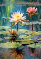 Belles and Whistles Rice Papers - Lily Pads - A1 ca 59x84cm
