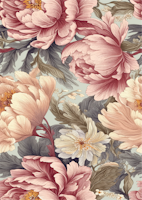 Belles and Whistles Rice Papers - Peaceful Peonies - A1 ca 59x84cm
