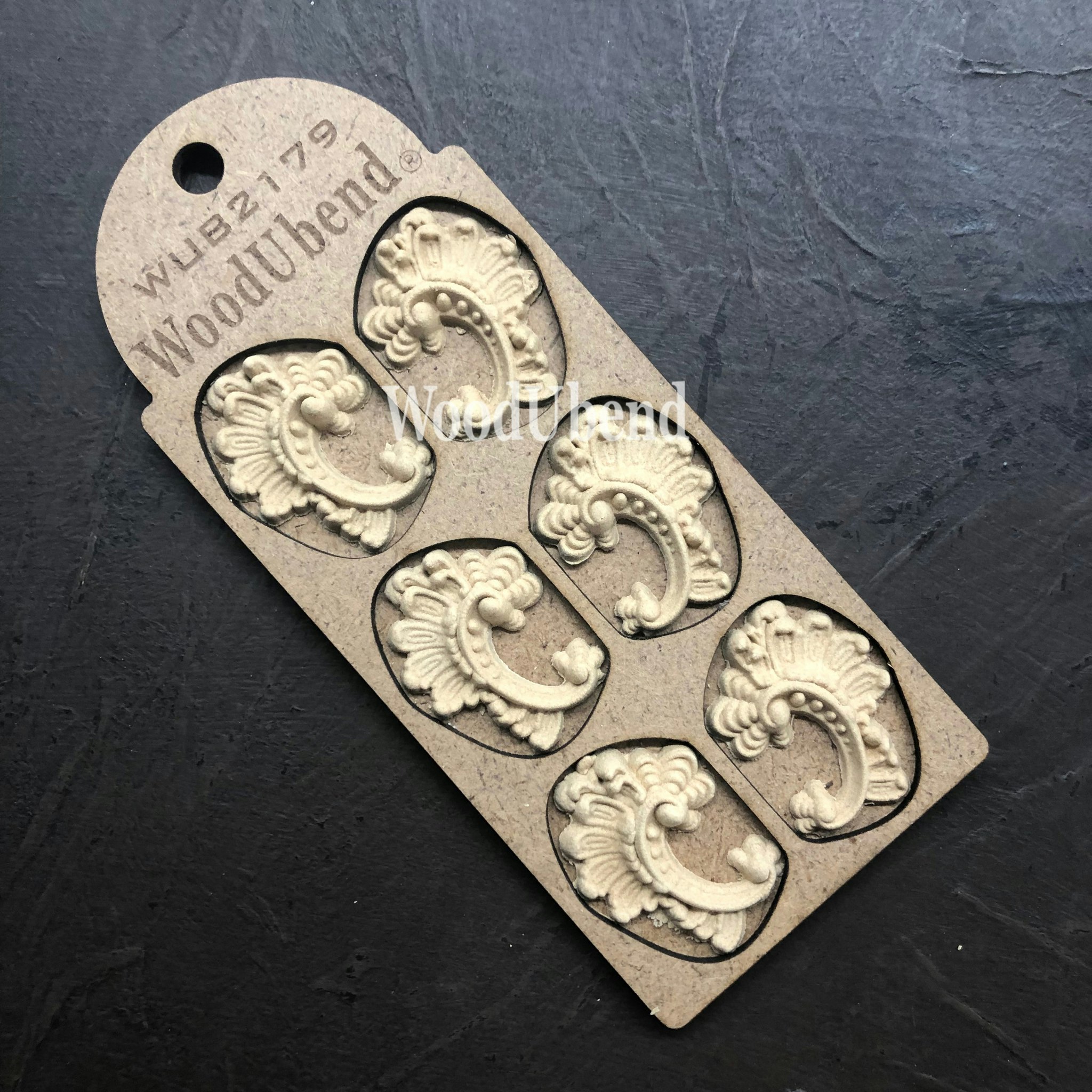 WoodUbend® Baroque Embellishments 3.5x2.5cm WUB2179 (6-pack)