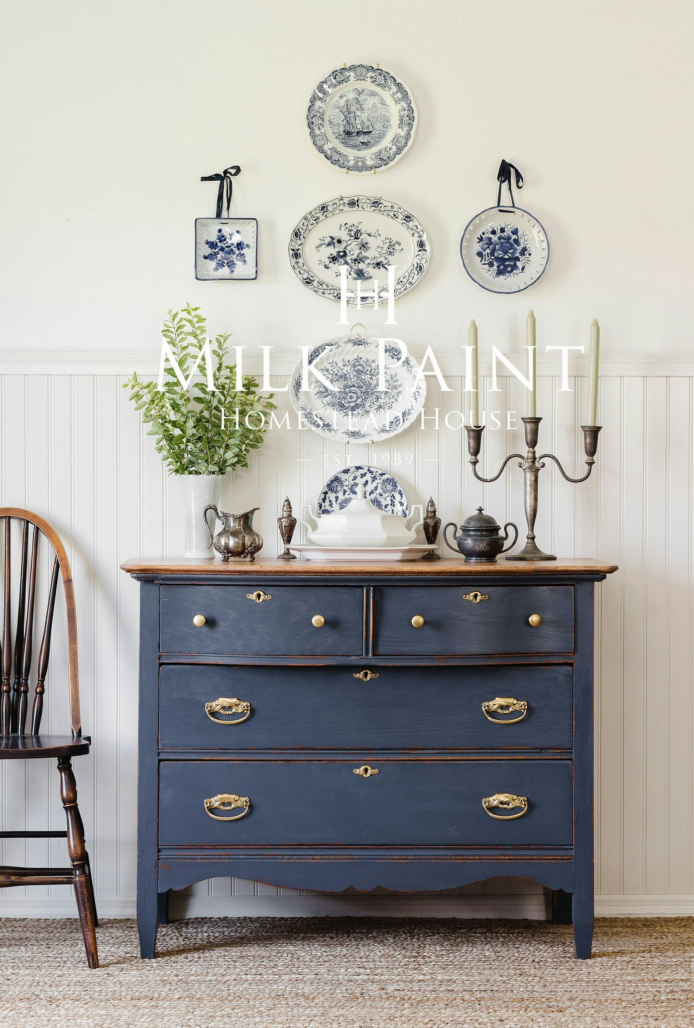 KURBITS INDIGO - Homestead House - Milk Paint - Kaseinfärg - Mjölkfärg