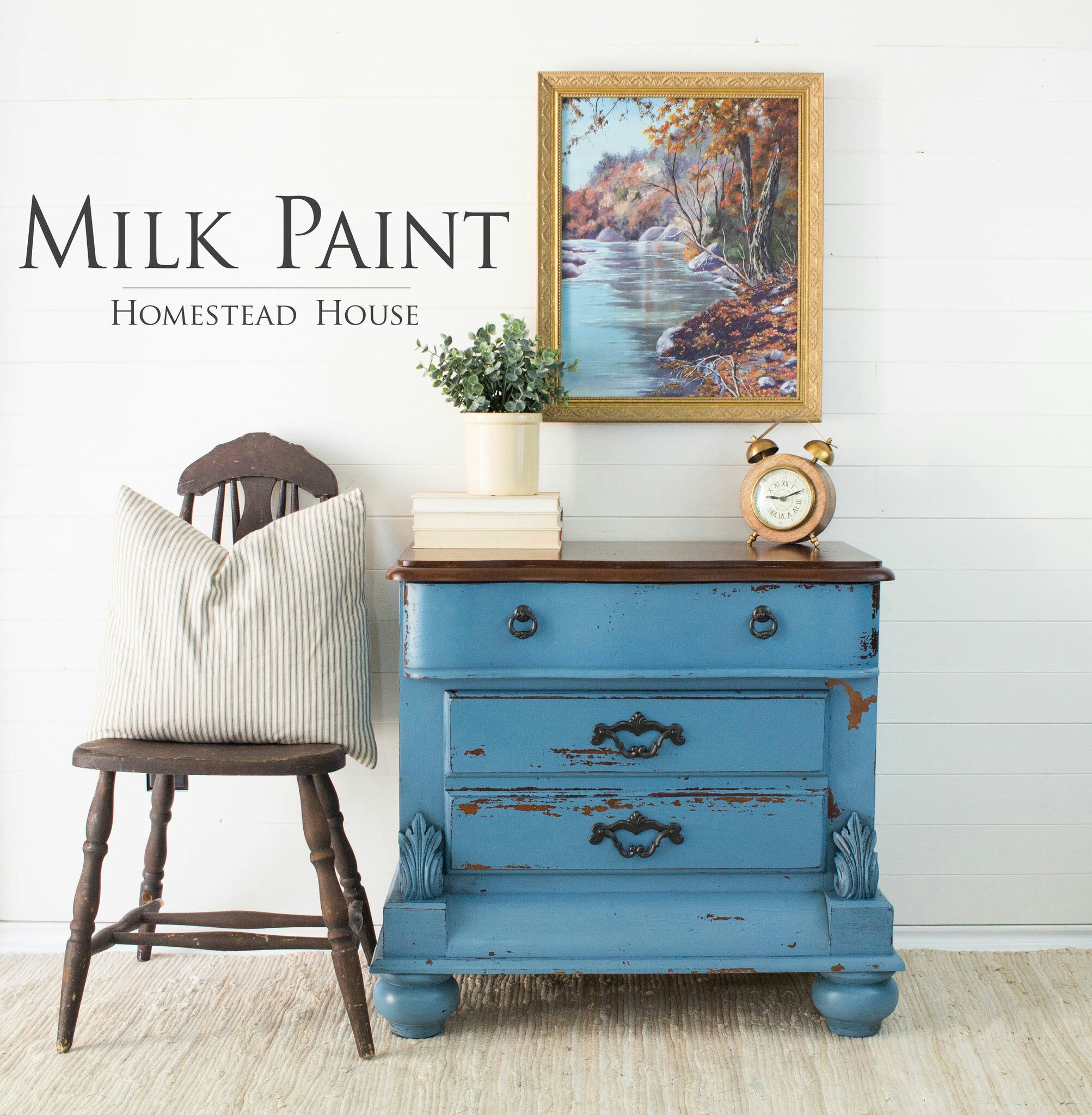 MARITIME BLUE - Homestead House - Milk Paint - Kaseinfärg - Mjölkfärg