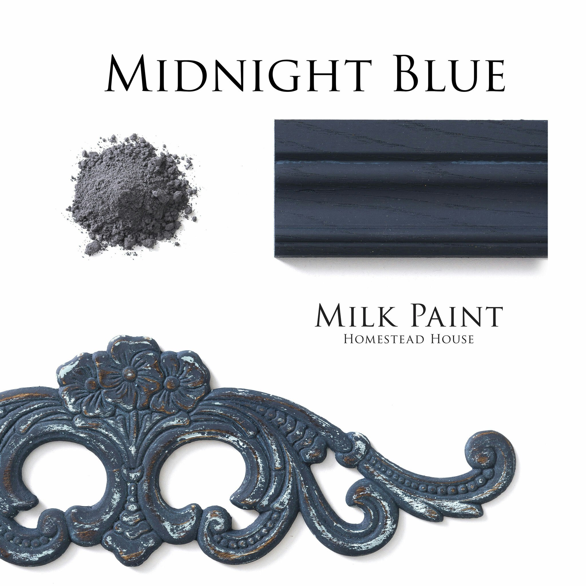 MIDNIGHT BLUE - Homestead House - Milk Paint - Kaseinfärg - Mjölkfärg