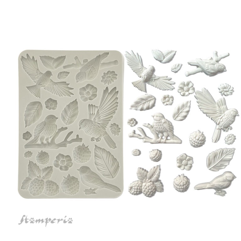 GJUTFORM - Stamperia Silikonform - Forest Birds