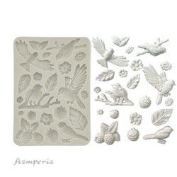 Stamperia - Silikonform - A5 (ca 14x21cm) - FOREST BIRDS