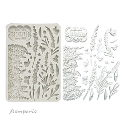 Stamperia - Silikonform - A5 (ca 14x21cm) - LAVENDER ELEMENTS