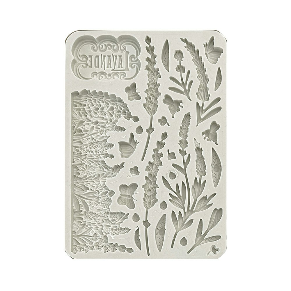 GJUTFORM - Stamperia Silikonform - LAVENDER ELEMENTS