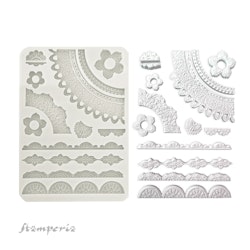 Stamperia - Silikonform - A5 (ca 14x21cm) - LACE BORDER