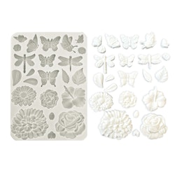Stamperia - Silikonform - A5 (ca 14x21cm) - BUTTERFLIES & FLOWERS