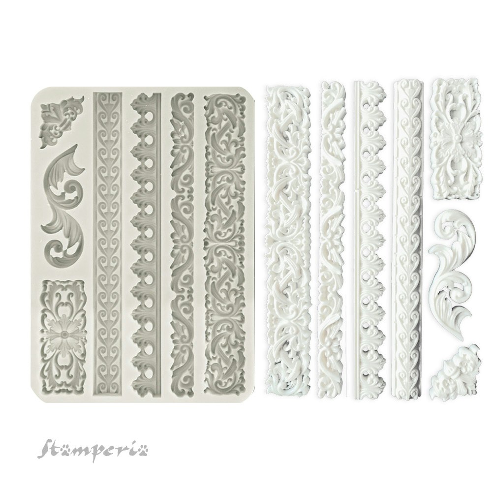 GJUTFORM - Stamperia Silikonform - GREEK BORDERS